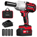 AVID POWER High Torque 1/2" Impact Wrench w/Max Torque 738ft-lbs (1000N.m), Cordless Impact Gun w/ 4.0A Li-ion Battery, 4 Pcs Impact Sockets and Fast Charger, 20V Brushless Impact Drill