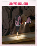 AVID POWER 20V MAX Power Drill Kit, Cordless Drill Set with Battery and Charger, 2 Variable Speed, 3/8-Inch Keyless Chuck, 19 Position and 22pcs Bits - Pink