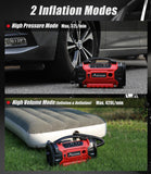 Avid Power Tire Inflator Portable Air compressor, 3 Power Source (110V AC,12V DC, 20V Battery), Car Air Pump w/Inflation & Deflation Modes, Triple Power Tire Inflator w/Dual Powerful Motors