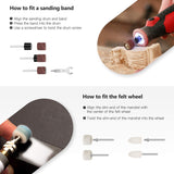 8V Li-ion Cordless Micro Rotary Tool with Five-Speed, 4 Front LED Lights and 60pcs Accessories Kit for Carving, Engraving, Cutting