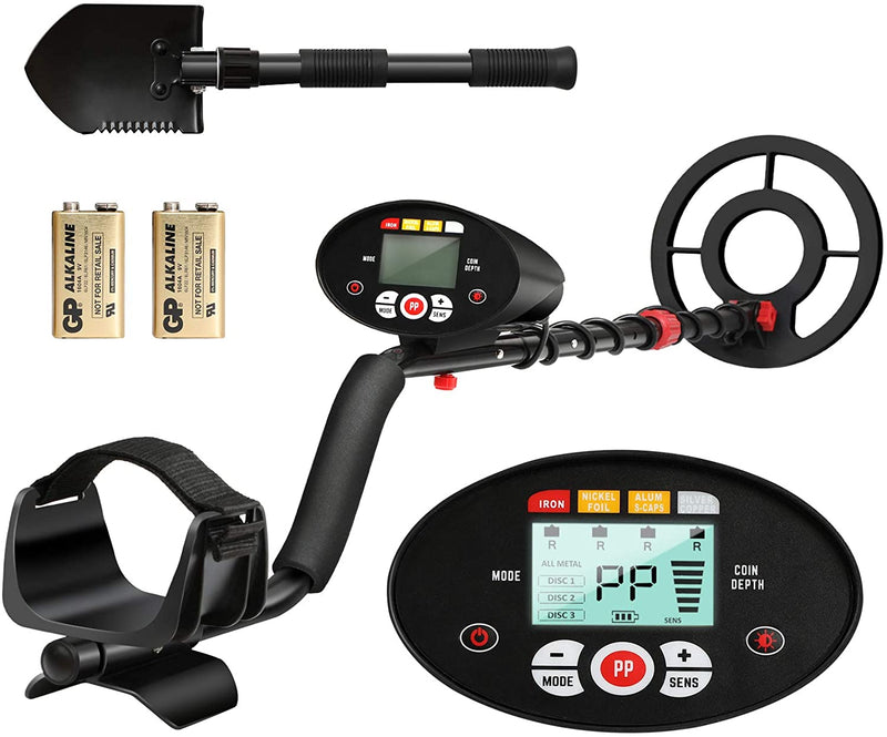 AVID POWER Metal Detectors for Adults & Kids with Back-Lit LCD Display, Pinpoint Function, All Metal & 3 DISC Modes, 3 Audio Tone, Waterproof Coil, SENS and Stem Adjustble(41.3"-47.6"), Carrying Bag