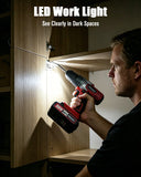 AVID POWER 20V Cordless Electric Power Drill Driver Set 3/8“ for Home DIY