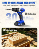 AVID POWER 20V Cordless Electric Drill Set 3/8“ Power Driver Kit for DIY