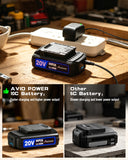 AVID POWER 20V Cordless Electric Drill Set 3/8“ Power Driver Kit for DIY