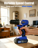 AVID POWER 20V Cordless Electric Drill Set 3/8“ Power Driver Kit for DIY