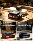 AVID POWER 20V Cordless Electric Drill Set 3/8“ Power Driver Kit for DIY