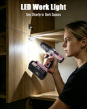 AVID POWER 20V Cordless Pink Power Drill Driver Set Lightweight for Women