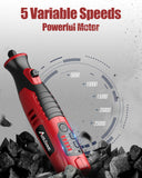 AVID POWER 8V Cordless Rotary Tool 5 Speeds Dog Nail Grinder 4 LED Lightss and 60pcs Accessories Kit for Carving, Engraving, Cutting