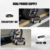 Avid Power Tire Inflator Portable Air Compressor w/ 20V 2000mAh Battery and 12V Car Adapter, for Inflation and Deflation