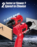 AVID POWER 12V Brushless Power Drill Set, 2-Speed Control, 3/8-Inch Keyless Chuck & 25+1 Position, Electric Drill Cordless Driver Kit with 2000mAh Battery, Charger and 22pcs Accessories