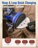 AVID POWER 20V Cordless Random Orbital Sander Tool 5”, 6 Variable Speeds Battery Sander, 7000-11000 RPM, 2.0Ah Battery, Charger, 30 Pcs Sandpapers, Dust Collection Bag, Woodworking, Paint Removal