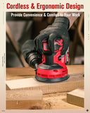 AVID POWER 20V Cordless Random Orbital Sander Tool 5”, 6 Variable Speeds Battery Sander, 7000-11000 RPM, 2.0Ah Battery, Charger, 30 Pcs Sandpapers, Dust Collection Bag, Woodworking, Paint Removal