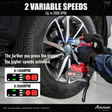 AVID POWER Impact Wrench, 1/2” Impact Gun Brushless Max Torque 332 Ft-lbs (450 N.m), 20V Cordless Impact Wrenches with 2.0 Ah Battery, 2 Variable Speeds, 4PCS Impact Sockets, Charger, Tool Bag