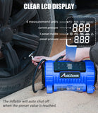 AVID POWER Portable Tire Inflator Air Compressor, 110V AC/12V DC Dual Power, Fast-Inflating Air Pump with 5 Preset Modes, Digital LCD Gauge, Inflation & Deflation for Car, Bike Tires & Air Mattresses