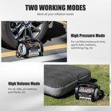 Avid Power Tire Inflator Portable Air Compressor w/ 20V 2000mAh Battery and 12V Car Adapter, for Inflation and Deflation