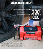 AVID POWER Tire Inflator Portable Air Compressor, 12V DC/110V AC Car Tire Pump with Inflation and Deflation, 5 Preset Modes, Digital LCD Pressure Gauge for Car Tires, Air Mattress and Small Inflatable