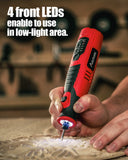 AVID POWER 8V Cordless Rotary Tool 5 Speeds Dog Nail Grinder 4 LED Lightss and 60pcs Accessories Kit for Carving, Engraving, Cutting