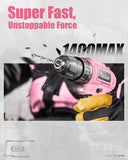 AVID POWER 12V Cordless Pink Drill Set, Power Driver with 21 Bits for Women