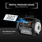 Avid Power Tire Inflator Portable Air Compressor w/ 20V 2000mAh Battery and 12V Car Adapter, for Inflation and Deflation