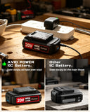 AVID POWER 20V Cordless Electric Power Drill Driver Set 3/8“ for Home DIY