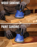 AVID POWER 5 Inch Orbital Sander, 12000 RPM Electric Sander Tool, Random Orbit Sander for Woodworking, 12 Pcs Sandpapers and Dust Collection Bag