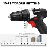 AVID POWER 20V Cordless Drill Set for Home DIY & Beginner Projects - Lightweight Power Drill with Battery & 22 Accessories, 3/8" Keyless Chuck, Ideal for Furniture Assembly & Household Repairs (Black)