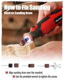 AVID POWER 8V Cordless Rotary Tool 5 Speeds Dog Nail Grinder 4 LED Lightss and 60pcs Accessories Kit for Carving, Engraving, Cutting