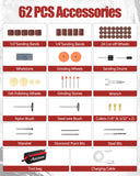 AVID POWER 8V Cordless Rotary Tool 5 Speeds Dog Nail Grinder 4 LED Lightss and 60pcs Accessories Kit for Carving, Engraving, Cutting