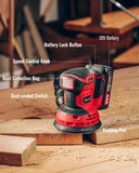 AVID POWER 20V Cordless Random Orbital Sander Tool 5”, 6 Variable Speeds Battery Sander, 7000-11000 RPM, 2.0Ah Battery, Charger, 30 Pcs Sandpapers, Dust Collection Bag, Woodworking, Paint Removal