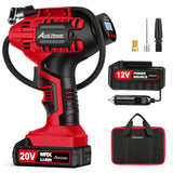 AVID POWER Cordless Tire Inflator Portable Air Compressor 20V Battery Pump, Auto Shut-Off, Rechargeable Battery & 12V DC Adapter, Digital Pressure Gauge, Fast Inflation for Car, Motorcycle, Bike, Ball