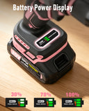 AVID POWER 20V Brushless PInk Cordless Drill Set 40Nm Power Drill for Women