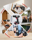 Cordless Drill Set with Battery and Charger, AVID POWER 20V MAX Lithium lon Power Drill Kit, 550RPM Variable Speed & 3/8-Inch Keyless Chuck,16 Position and 22pcs Drill Bits(Black)