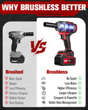 AVID POWER Cordless Impact Wrench Kit 900 Ft-lbs (1200 N.M), 2*4.0 Ah Batteries 20V Brushless High Torque Impact Gun for Car Tire Changes and Lug Nut & Bolts Removal |Fast Charger, Sockets & Tool Bag