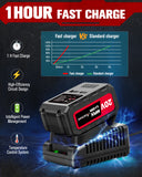 AVID POWER Cordless Impact Wrench Kit 900 Ft-lbs (1200 N.M), 2*4.0 Ah Batteries 20V Brushless High Torque Impact Gun for Car Tire Changes and Lug Nut & Bolts Removal |Fast Charger, Sockets & Tool Bag