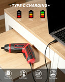 AVID POWER 4V Electric Cordless Screwdriver Set 5.65Nm 44 Bits with Case