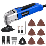 AVID POWER Oscillating Tool, 22000 OPM Electric Oscillating Multi Tool with 3°Oscillation Angle, Cutting, Sanding, Grinding, Scraping, 11 Accessories & Universal Interface-Blue