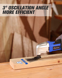 AVID POWER Oscillating Tool, 22000 OPM Electric Oscillating Multi Tool with 3°Oscillation Angle, Cutting, Sanding, Grinding, Scraping, 11 Accessories & Universal Interface-Blue