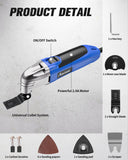 AVID POWER Oscillating Tool, 22000 OPM Electric Oscillating Multi Tool with 3°Oscillation Angle, Cutting, Sanding, Grinding, Scraping, 11 Accessories & Universal Interface-Blue