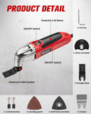 AVID POWER Oscillating Tool with 2.0A Motor, 22000 OPM Electric Oscillating Multi Tool with 3°Oscillation Angle, Cutting, Sanding, Grinding, Scraping, 11 Accessories & Quick-Change Interface