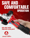 AVID POWER Angle Grinder, 7.5-Amp 4-1/2 inch Electric Grinder Power Tools with Grinding and Cutting Wheels and Auxiliary Handle for Cutting, Grinding, Polishing and Rust Removal - Red
