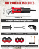 AVID POWER Angle Grinder 4-1/2 inch Electric Grinder Tools 750W 6 Amp Metal Grinder, 11500 RPM, with Grinding and Cutting Wheels, Auxiliary Handle, Wrench for Cutting and Grinding