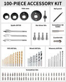 AVID POWER Drill & Driver Bit Set, 100 Pcs Combo Kit with Storage Case-Red