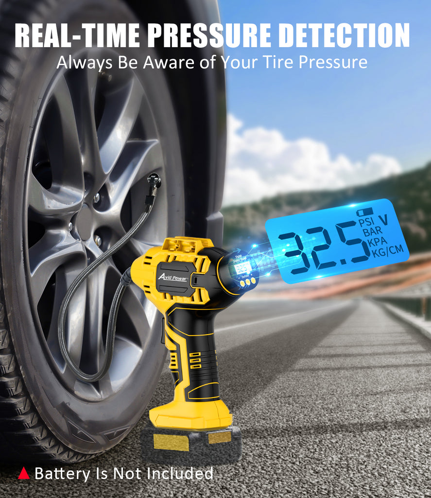 Nichilas Tire Inflator Portable Air Compressor – For DEWALT 20V MAX Battery, Auto Tire Pump