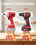 AVID POWER 20V Cordless Brushless Drill & Impact Driver Combo Kits with Bag