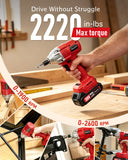 AVID POWER 20V Cordless Brushless Drill & Impact Driver Combo Kits with Bag