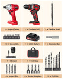 AVID POWER 20V Cordless Brushless Drill & Impact Driver Combo Kits with Bag
