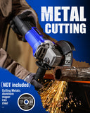 AVID POWER Angle Grinder Tool 750W 6.5 Amp 4-1/2" 11,500 RPM Metal Grinder - Blue